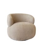 Fauteuil pivotant Glove beige - L.82xH.72xP.85 cm