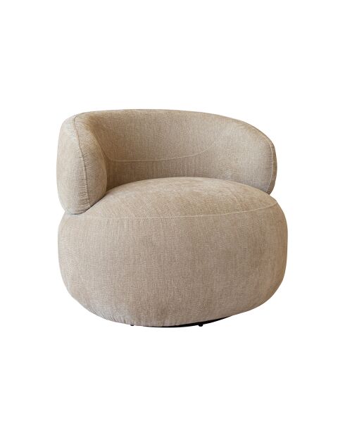 Fauteuil pivotant Glove beige - L.82xH.72xP.85 cm