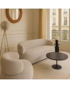 Fauteuil pivotant Glove beige - L.82xH.72xP.85 cm