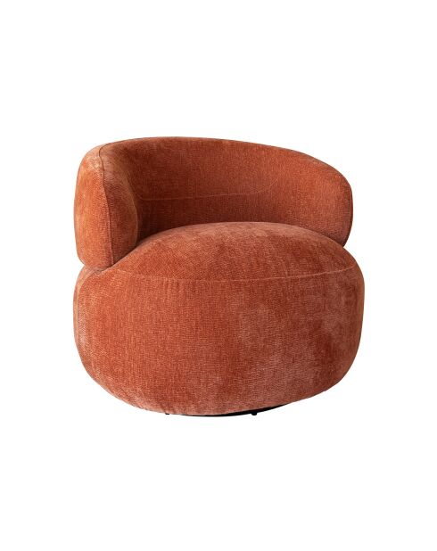 Fauteuil pivotant Glove terracotta - L.82xH.72xP.85 cm