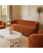 Fauteuil pivotant Glove terracotta - L.82xH.72xP.85 cm
