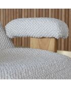 Fauteuil en Bouclette Structure en Bois Ulysse beige/naturel - 72x75x73.5cm