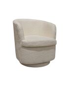 Fauteuil Pivotant Bouclette Malo écru - 73.5x73x77 cm