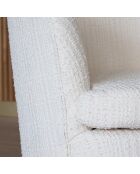Fauteuil Pivotant Bouclette Malo écru - 73.5x73x77 cm