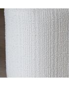 Banc Incurvé  Bouclette Sturcture Bois Malo blanc - 101x56x47cm