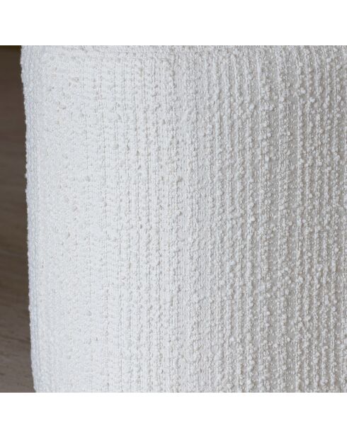 Banc Incurvé  Bouclette Sturcture Bois Malo blanc - 101x56x47cm