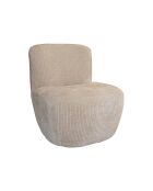 Fauteuil en Velours côtelé Côme beige - 65x71x68 cm