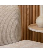 Fauteuil en Velours côtelé Côme beige - 65x71x68 cm