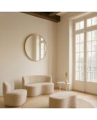 Fauteuil en Velours côtelé Côme beige - 65x71x68 cm