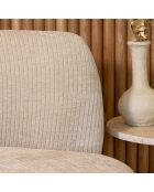 Canapé en Velours côtelé Côme beige - 120x70x71 cm