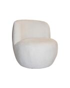 Fauteuil en tissu bouclette Malo écru - L.74xH.72xP.73 cm