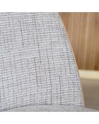 2 Chaises tissu tweed maia beige/naturel/noir