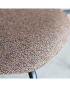 2 Chaises en tweed bois/metal gaston marron/naturel/noir