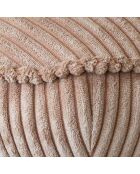 Fauteuil pivotant velour côtelé pied métal funky rose - 62x74x75 cm