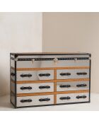 Commode/Coffre Iliad effet miroir - 150x49x100 cm