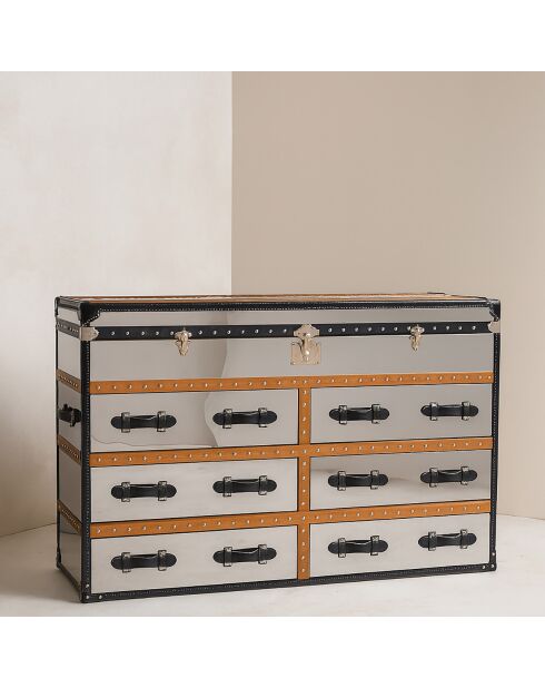 Commode/Coffre Iliad effet miroir - 150x49x100 cm