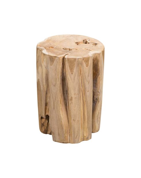 Table d'appoint Racine de teck Kaliman naturel - 30x30x40 cm