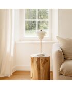 Table d'appoint Racine de teck Kaliman naturel - 30x30x40 cm