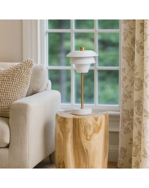 Table d'appoint Racine de teck Kaliman naturel - 30x30x40 cm