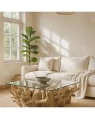 Table basse Sarannah marron - 100x100x40 cm