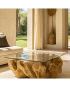 Table basse Sarannah marron - 100x100x40 cm