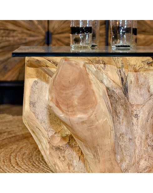 Table basse Sarannah marron - 100x100x40 cm