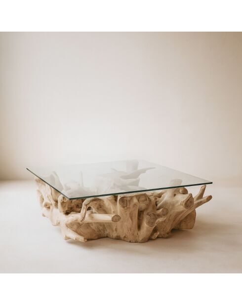 Table basse Sarannah marron - 100x100x40 cm