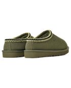 Chaussons en Velours de Cuir Tasman vert foncé