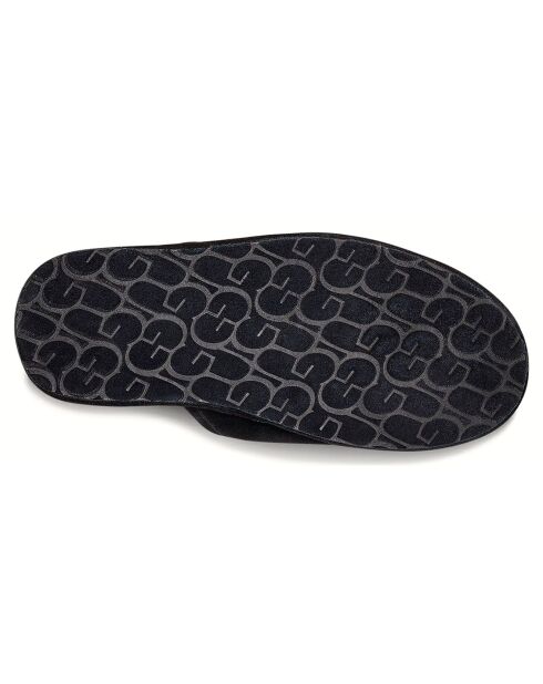 Chaussons en Cuir Scuff Logo noirs