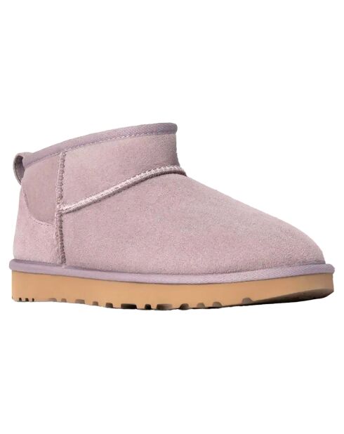 Bottes en Peau de Mouton Classic Ultra Mini violettes