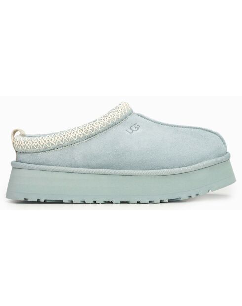 Chaussons en Velours de Cuir Tazz bleu ciel