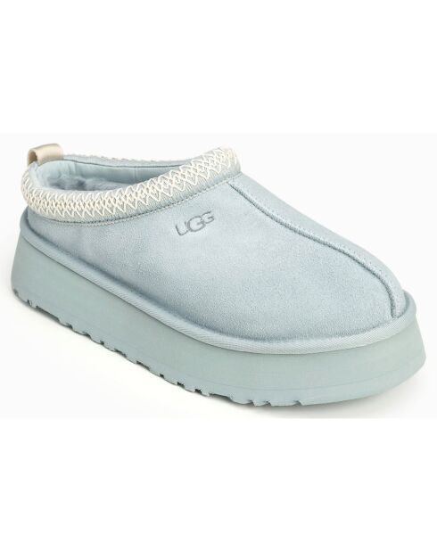 Chaussons en Velours de Cuir Tazz bleu ciel