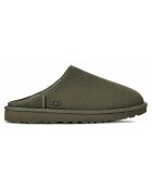 Chaussons en Velours de Cuir Classic Slip-On vert foncé