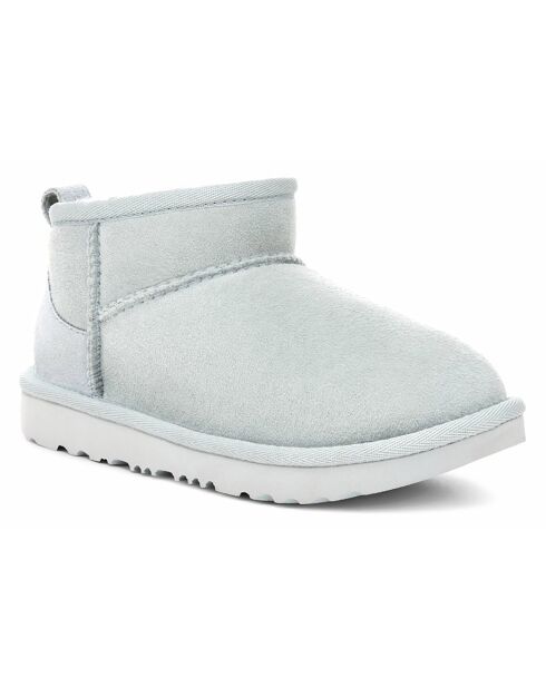 Bottes en Peau de Mouton Ultra Mini bleu ciel