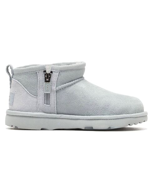 Bottes en Peau de Mouton Ultra Mini bleu ciel