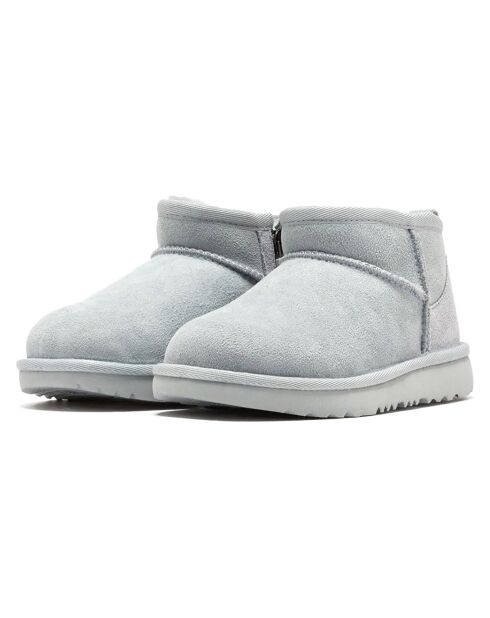 Bottes en Peau de Mouton Ultra Mini bleu ciel