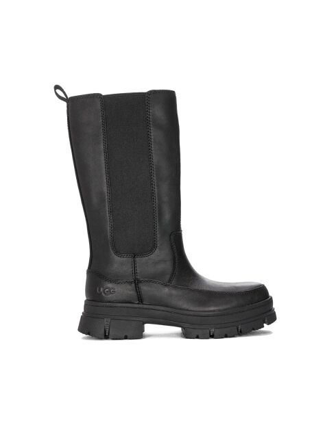 Bottes en Cuir Ashton High Chelsea noires