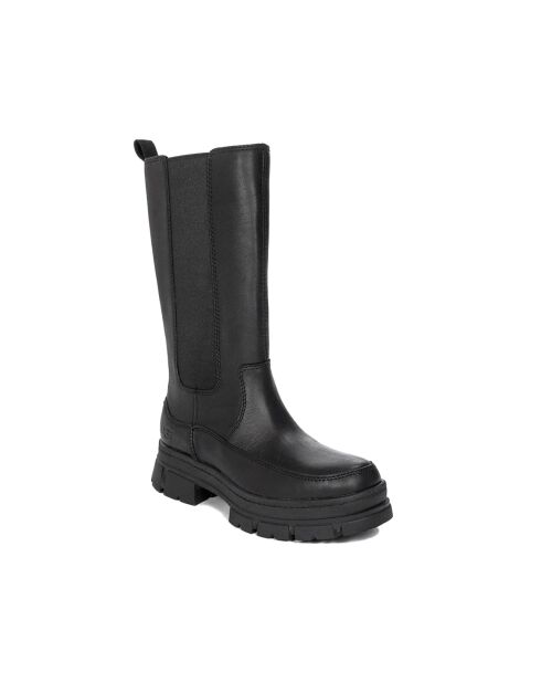 Bottes en Cuir Ashton High Chelsea noires