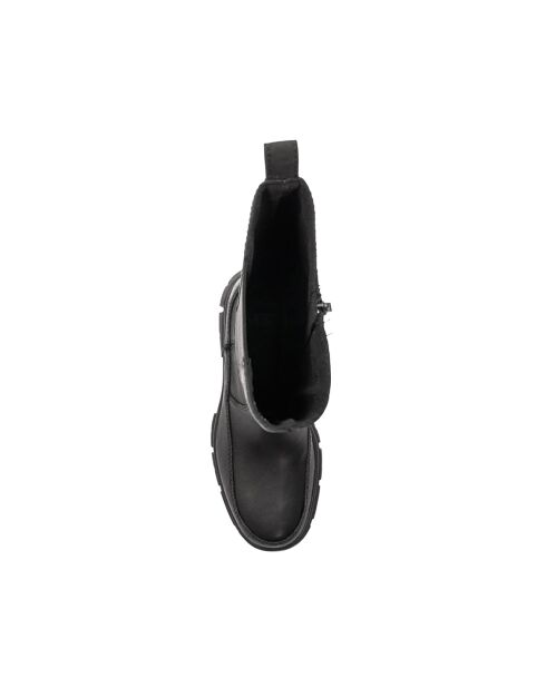 Bottes en Cuir Ashton High Chelsea noires