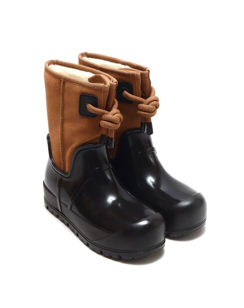 Bottes en Velours de Cuir Raincloud Lace camel