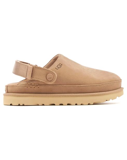 Chaussures en Velours de Cuir Goldenstar Clog beiges