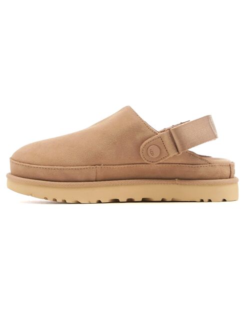 Chaussures en Velours de Cuir Goldenstar Clog beiges