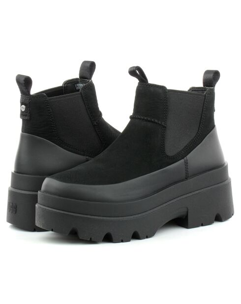 Bottes en Cuir Brisbane Chelsea noires - Talon 6.3 cm