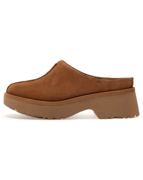 Chaussures en Cuir New Heights Clog camel - Talon 5 cm