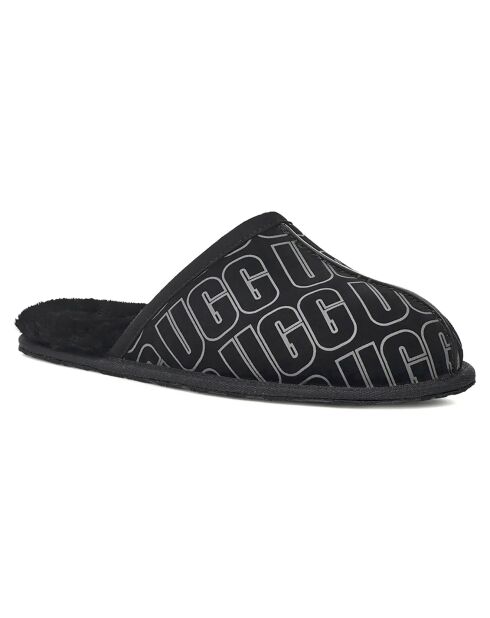 Chaussons en Peau de Mouton Scuff Ugg Graphic noirs