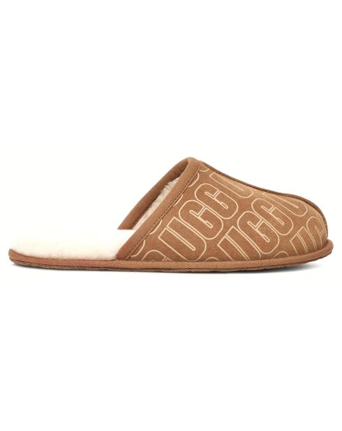 Chaussons en Peau de Mouton Scuff Ugg Graphic camel