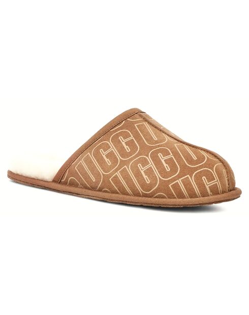 Chaussons en Peau de Mouton Scuff Ugg Graphic camel
