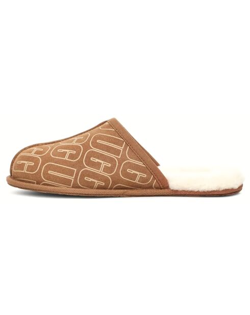 Chaussons en Peau de Mouton Scuff Ugg Graphic camel