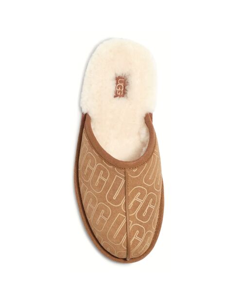 Chaussons en Peau de Mouton Scuff Ugg Graphic camel