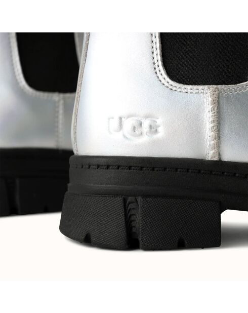 Chelsea Boots en Cuir Ashton Chelsea Shine argentées